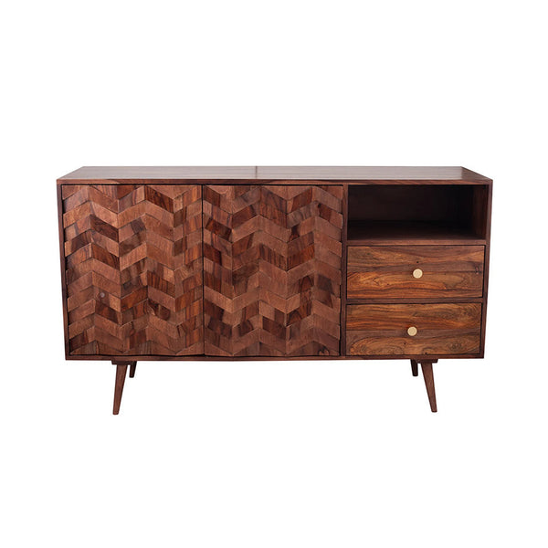 Taj Sheesham Wood Honeycomb Design Sideboard