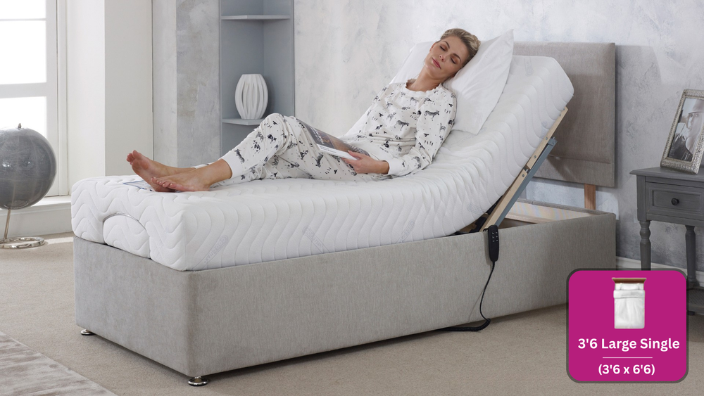 Adjust-a-bed 3ft6 Large Single Linden Adjustable Bed