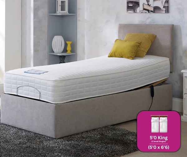 Adjust-a-bed 5ft (2 x 2ft6 Linked) King Size Beau Adjustable Bed