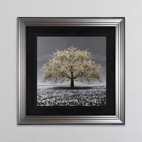 Champagne Cherry Tree Framed Wall Art 90x90cm