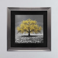 Yellow Cherry Tree Framed Wall Art 90x90cm