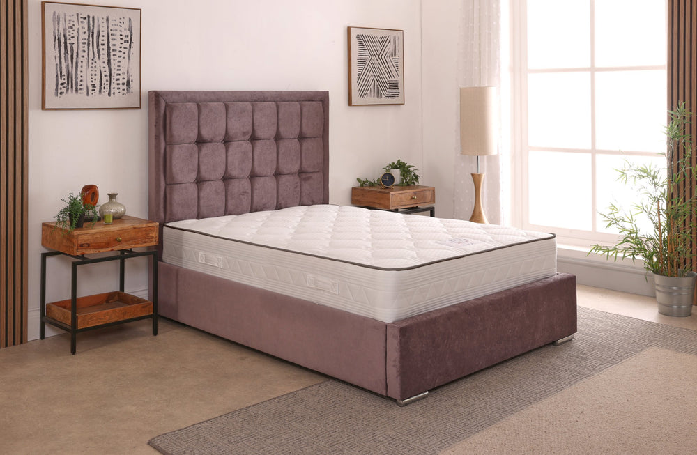 Albany 54inch 5ft King Size Upholstered Bed Frame with Ottoman Option