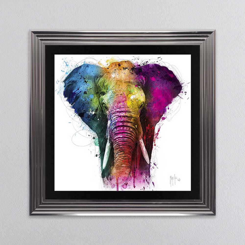 Africa Elephant Framed Wall Art 85x85cm