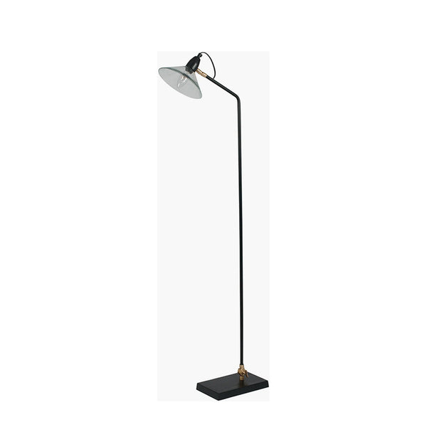 Anton Black Metal & Glass Floor Lamp