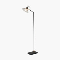 Anton Black Metal & Glass Floor Lamp