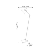 Anton Black Metal & Glass Floor Lamp
