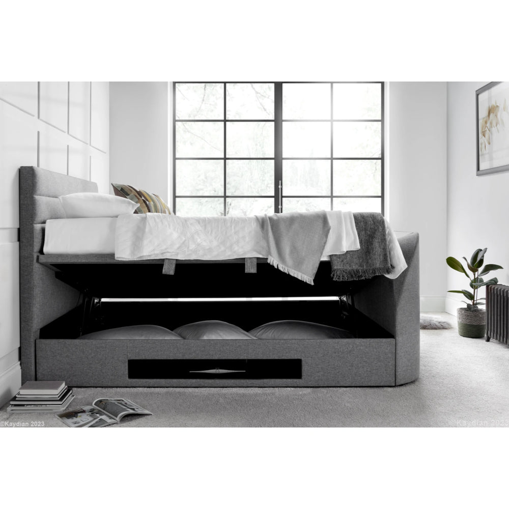 Abigail 4ft6 Upholstered TV Ottoman Bed Frame