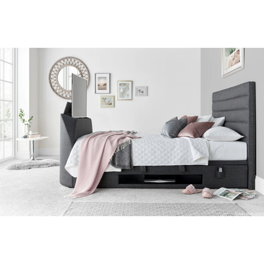 Abigail 6ft Upholstered TV Ottoman Bed Frame