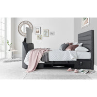 Abigail 6ft Upholstered TV Ottoman Bed Frame