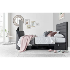Abigail 6ft Upholstered TV Ottoman Bed Frame
