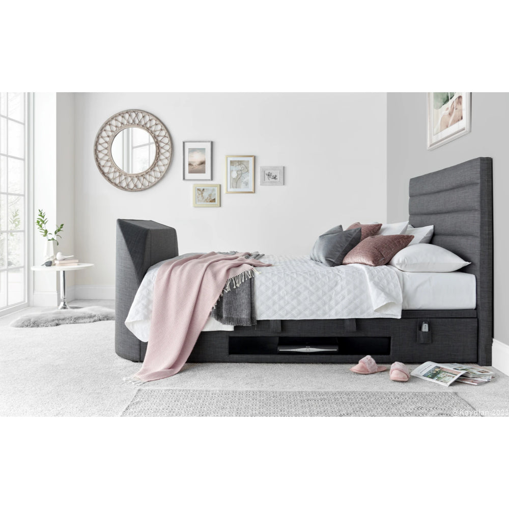 Abigail 5ft Upholstered TV Ottoman Bed Frame