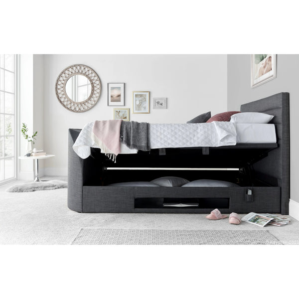 Abigail 6ft Upholstered TV Ottoman Bed Frame