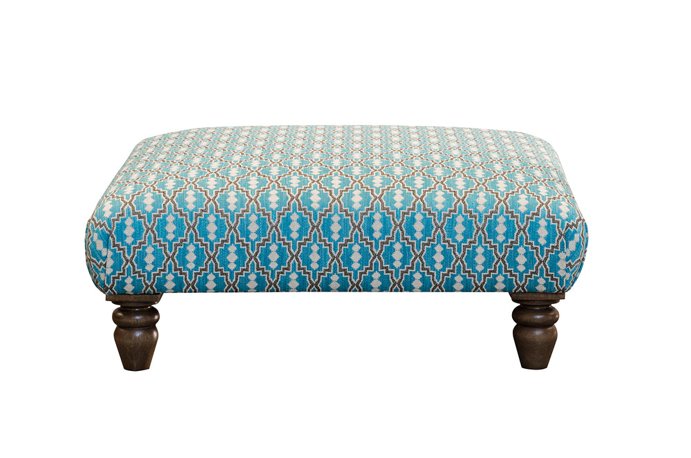 Leather/Fabric Artisan Footstool