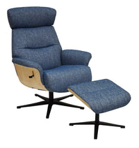 Boston Reclining Swivel Chair with Footstool