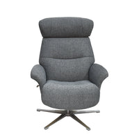 Boston Reclining Swivel Chair with Footstool