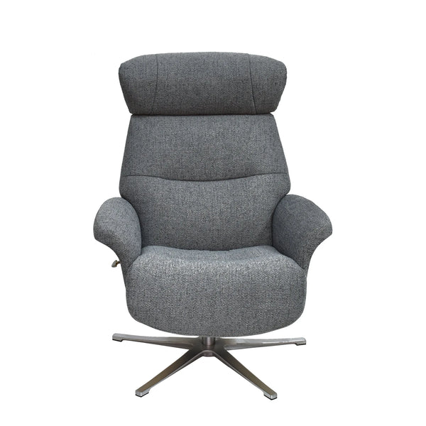 Boston Reclining Swivel Chair with Footstool