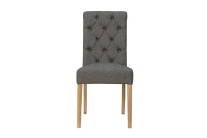 Boston Fabric Chair Dark Grey