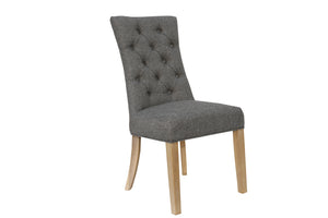 Carla Curved Chair Dark Grey