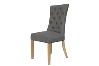 Carla Curved Chair Dark Grey