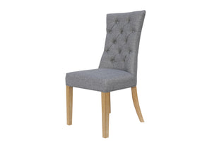 Carla Curved Chair Light Grey