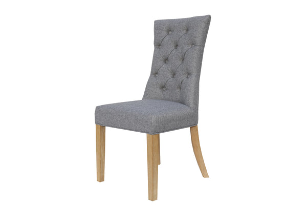 Carla Curved Chair Light Grey