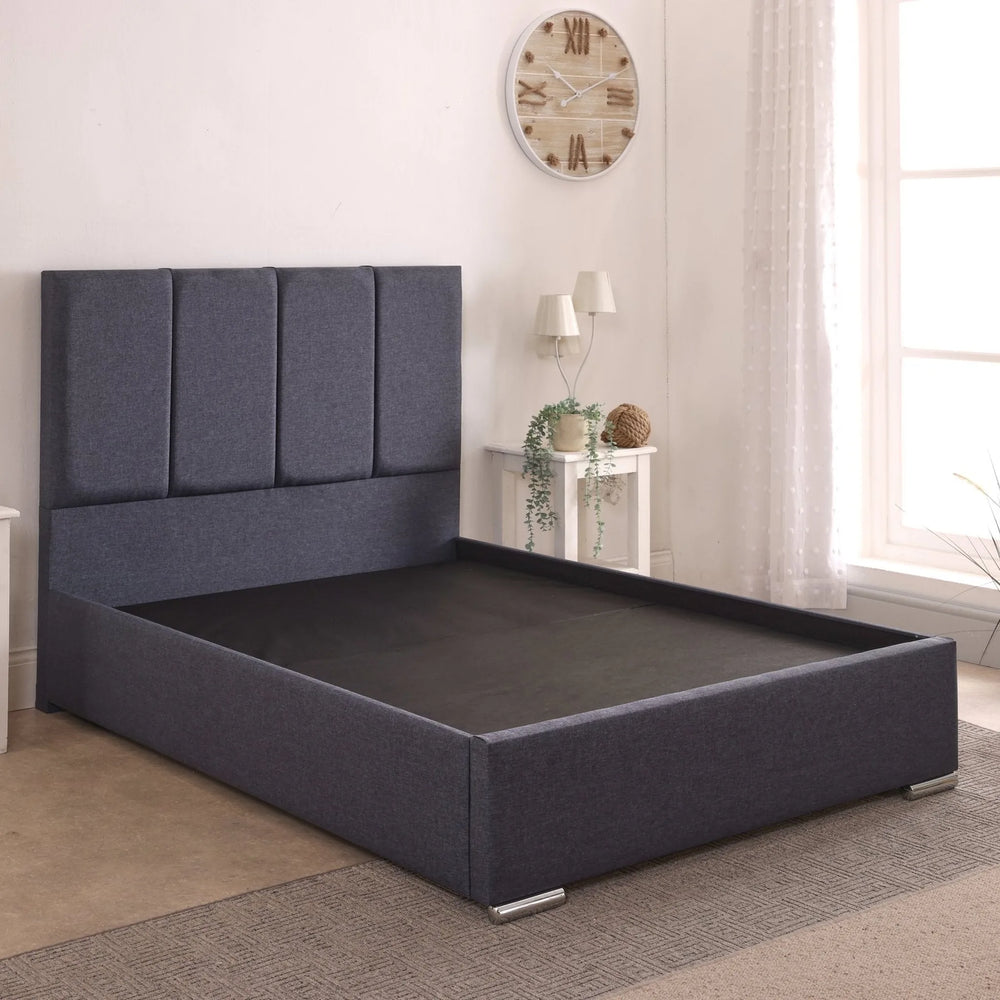 Clara 48inch 5ft King Size Upholstered Bed Frame with Ottoman Option
