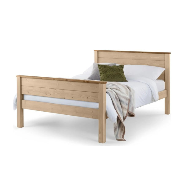 Paignton 5ft King Wooden Bed Frame - High Foot End