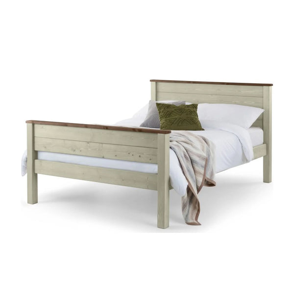 Paignton 4ft Small Double Wooden Bed Frame - High Foot End