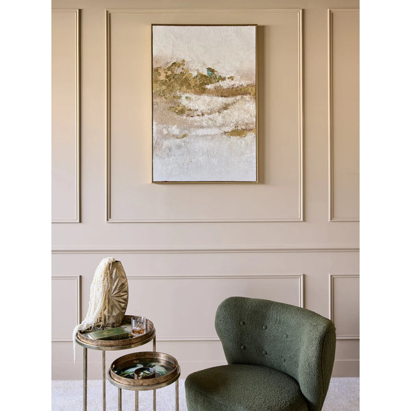 Golden Dusk Heavy Textured Framed Canvas Wall Art 80x120cm