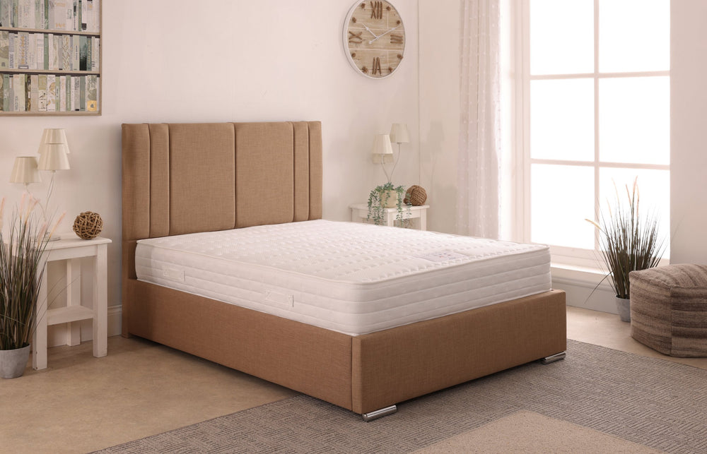 Ezra 48inch 4ft Small Double Upholstered Bed Frame with Ottoman Option