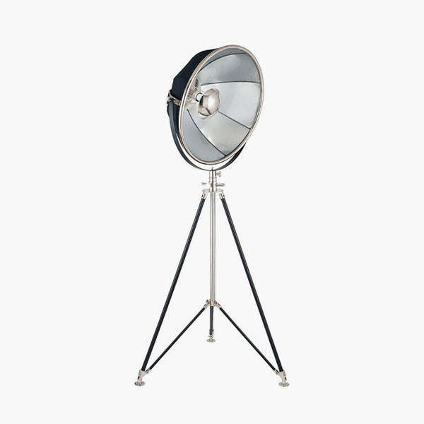 Elsie Black & Silver Tripod Floor Lamp
