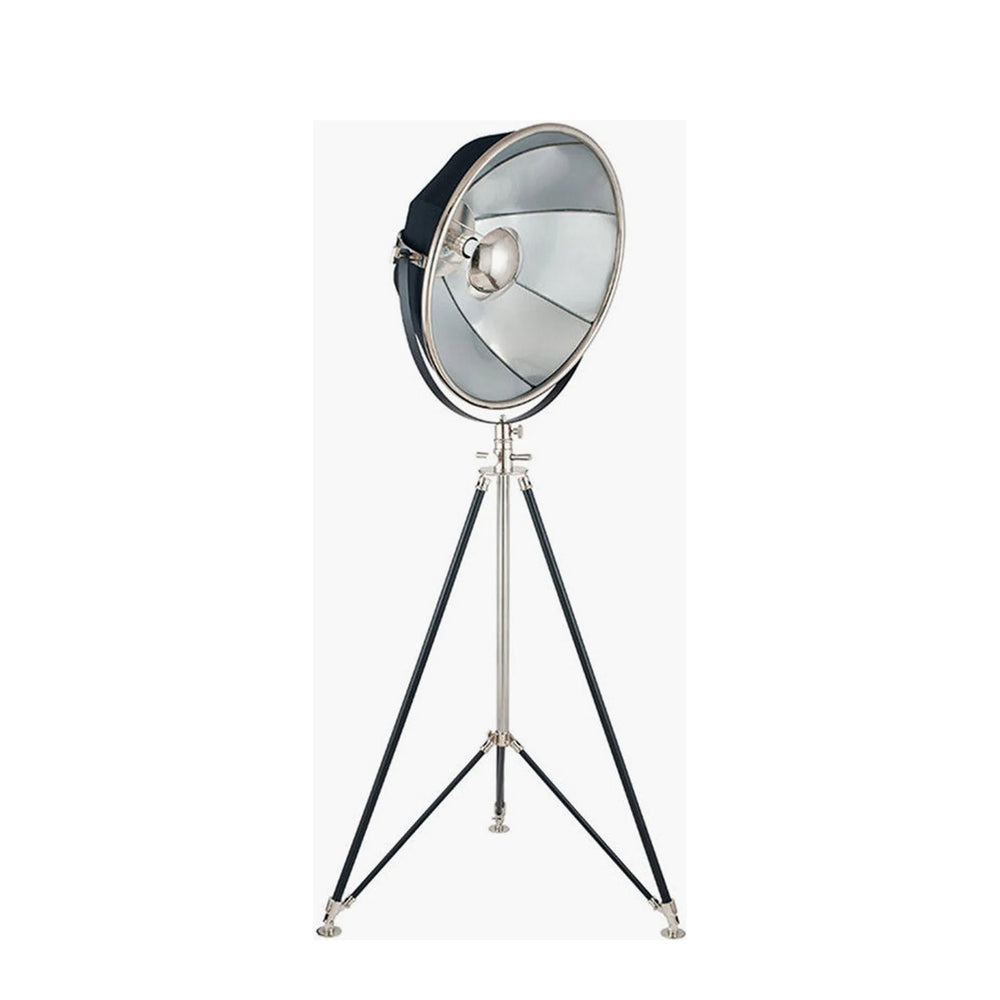 Elsie Black & Silver Tripod Floor Lamp