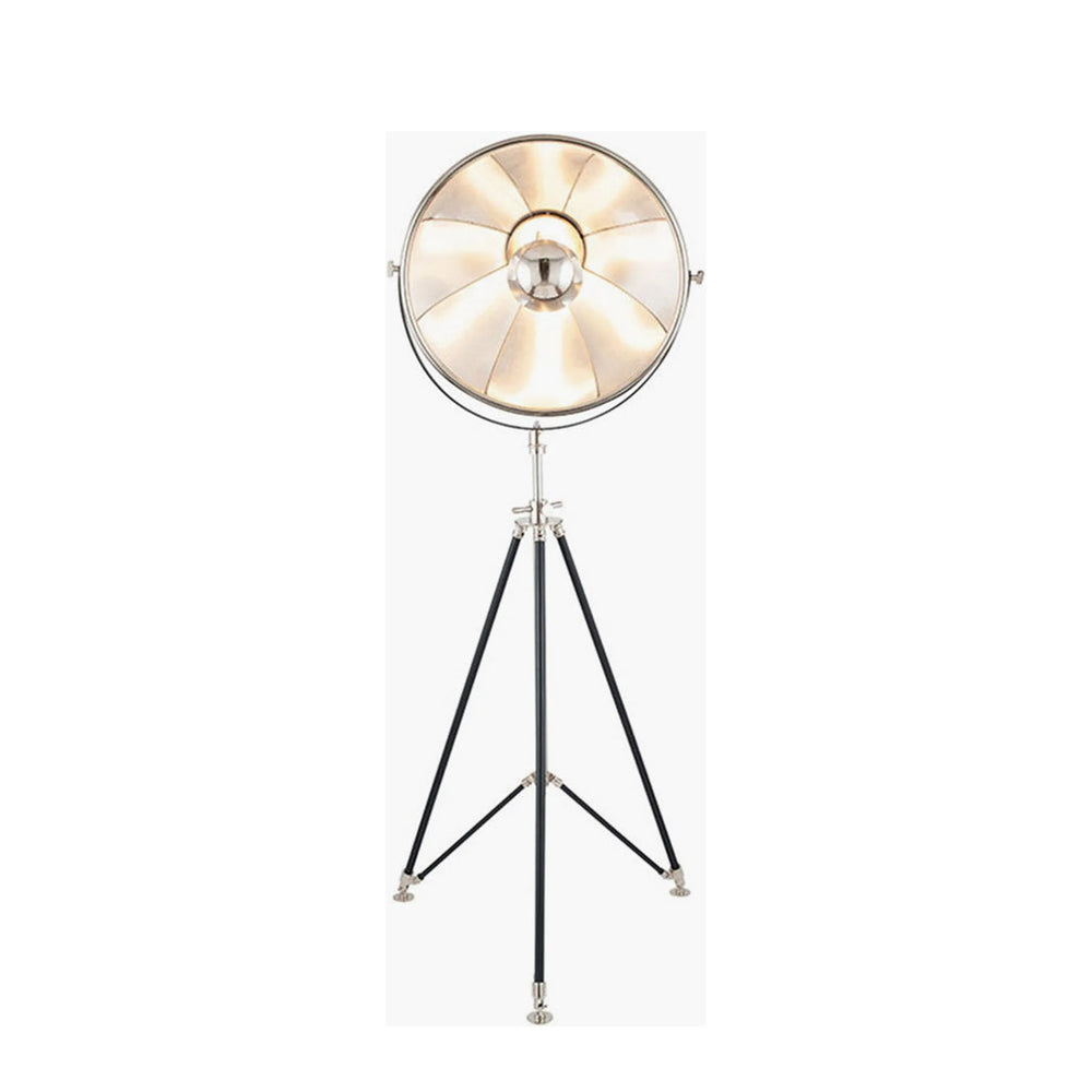 Elsie Black & Silver Tripod Floor Lamp