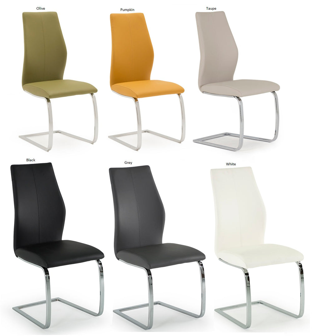Eton Faux Leather Dining Chair in Olive