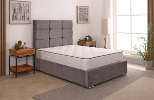 Freya 54inch 4ft Small Double Upholstered Bed Frame with Ottoman Option