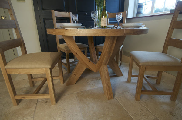 Francis Solid Oak Circular Dining Table