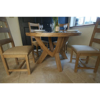 Francis Solid Oak Circular Dining Table