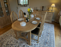 Francis Solid Oak Extending 1.8 Oval Dining Table