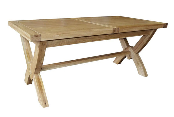 Francis Solid Oak Extending 1.8 Oxbow Extending Dining Table