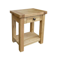Francis Solid Oak Lamp Table