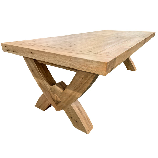 Francis Solid Oak 2.5m - 3.5m Grand Oxbow Extending Table
