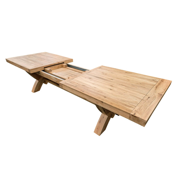 Francis Solid Oak 2.5m - 3.5m Grand Oxbow Extending Table