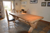 Francis Solid Oak 2.5m Grand Oxbow Table