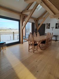 Francis Solid Oak 2.5m Grand Oxbow Table