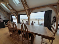 Francis Solid Oak 2.5m Grand Oxbow Table