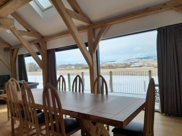Francis Solid Oak 2.5m Grand Oxbow Table