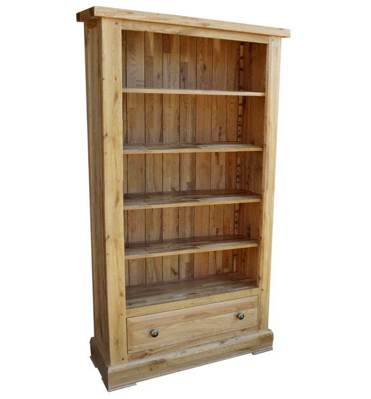 Francis Solid Oak Tall Wide Bookcase