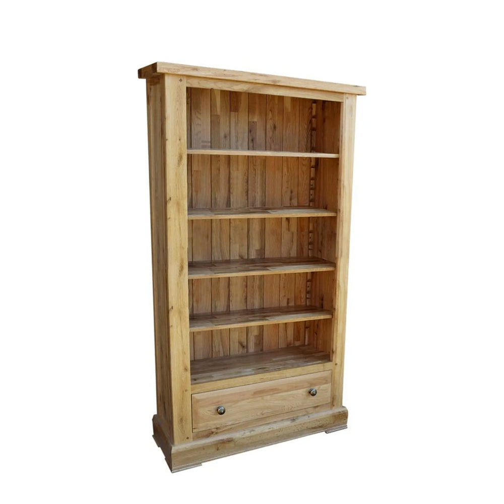 Francis Solid Oak Tall Wide Bookcase
