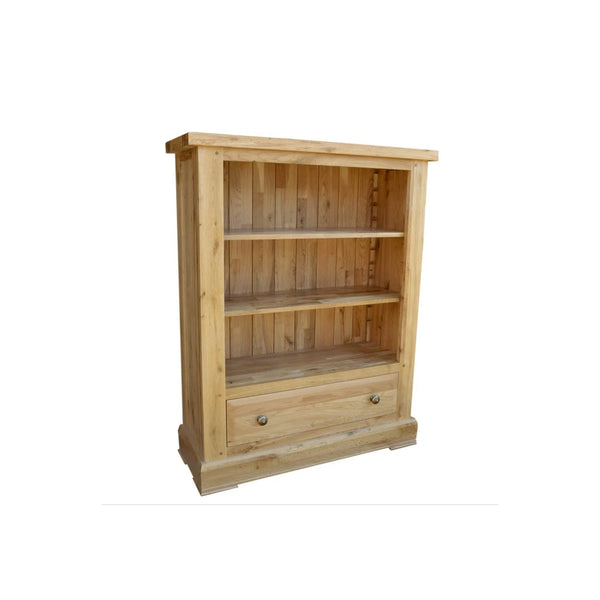 Francis Solid Oak Low Bookcase