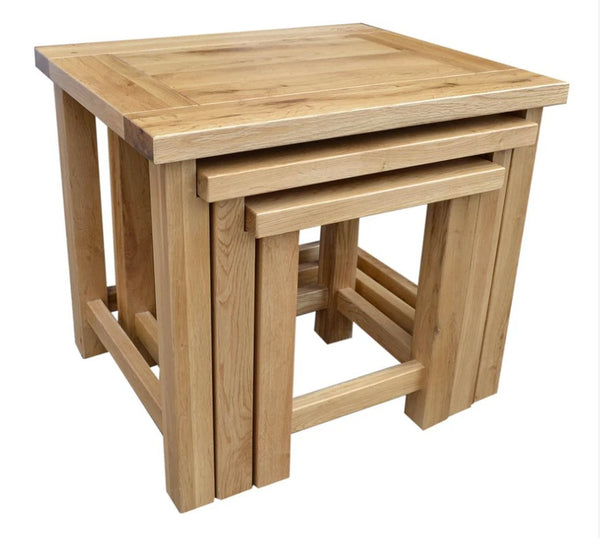 Francis Solid Oak Nest of Tables